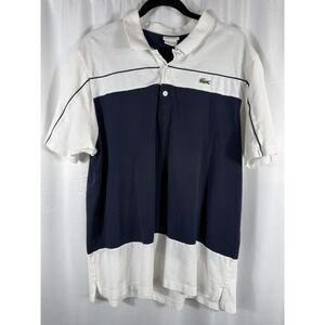 Lacoste Sport Mens Colorblock Polo Shirt Short Sleeve Crocodile Logo Size 8